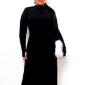 Plus Size Easy on Me Maxi Dress-Black